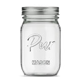 Pur Mason Regular Mouth Glass Jar with Lid & Band, 16-oz/473-mL, 12-pk