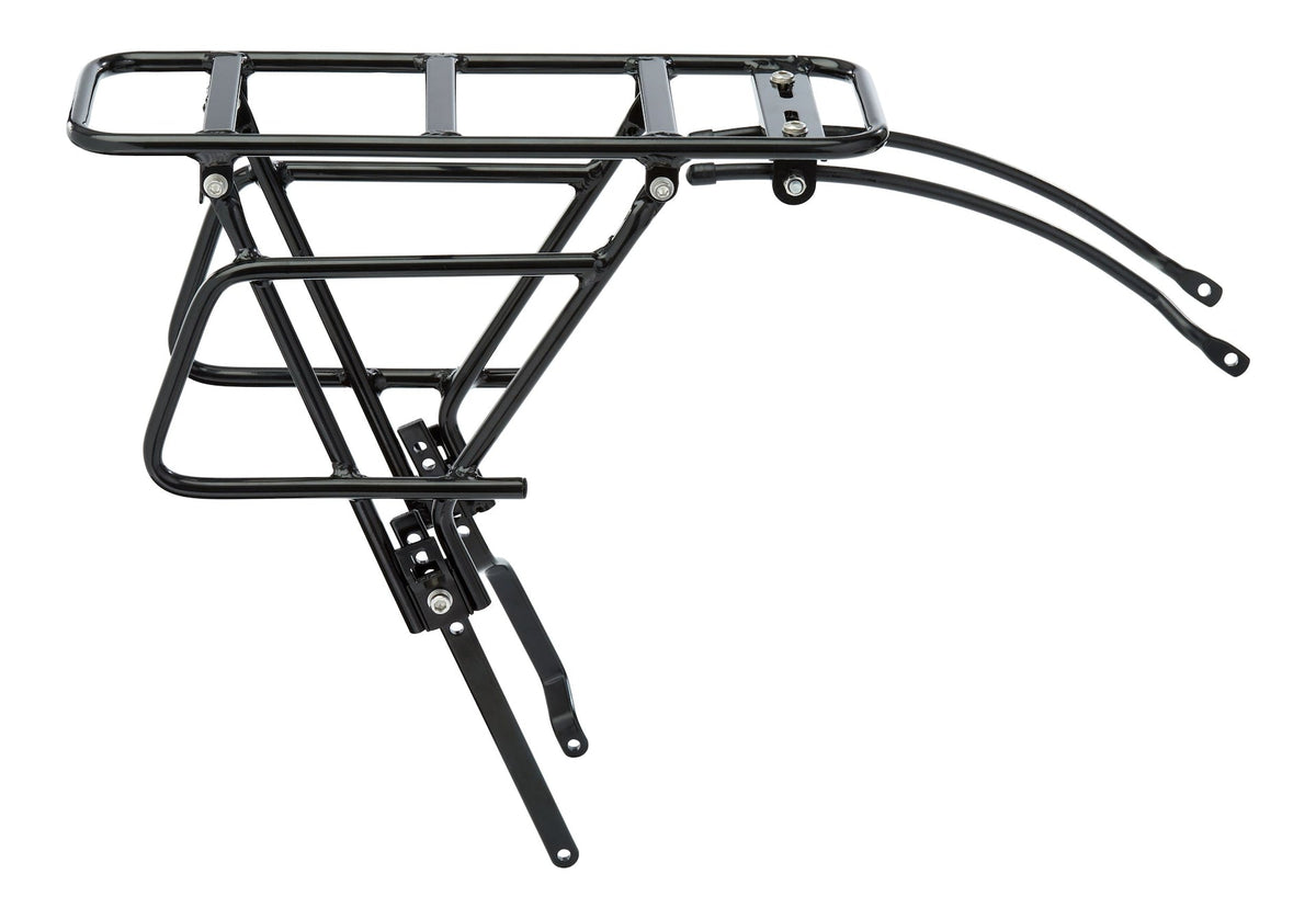Adjustable Rear Bike Rack, Lightweight, Aluminum, Black
