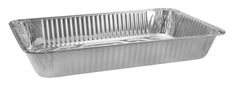 Rectangle Foil Reusable Full Deep Steam Baking Pan, Silver, 21-in, for Baking/Cooking/Steaming D1612