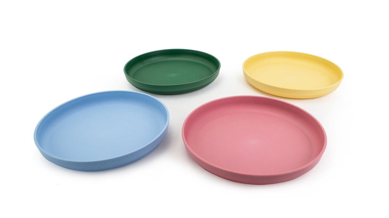 Reusable Plastic Tumbler Plates, BPA Free, Recyclable Material, Suitable for Kids, 4-pk F6442