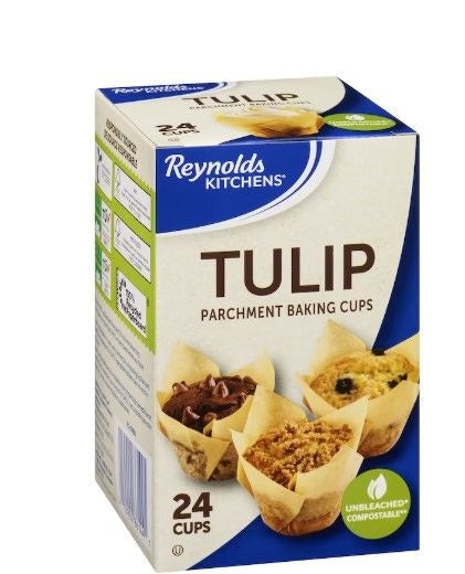 24PC PARCHMENT TULIP CUPS F2514