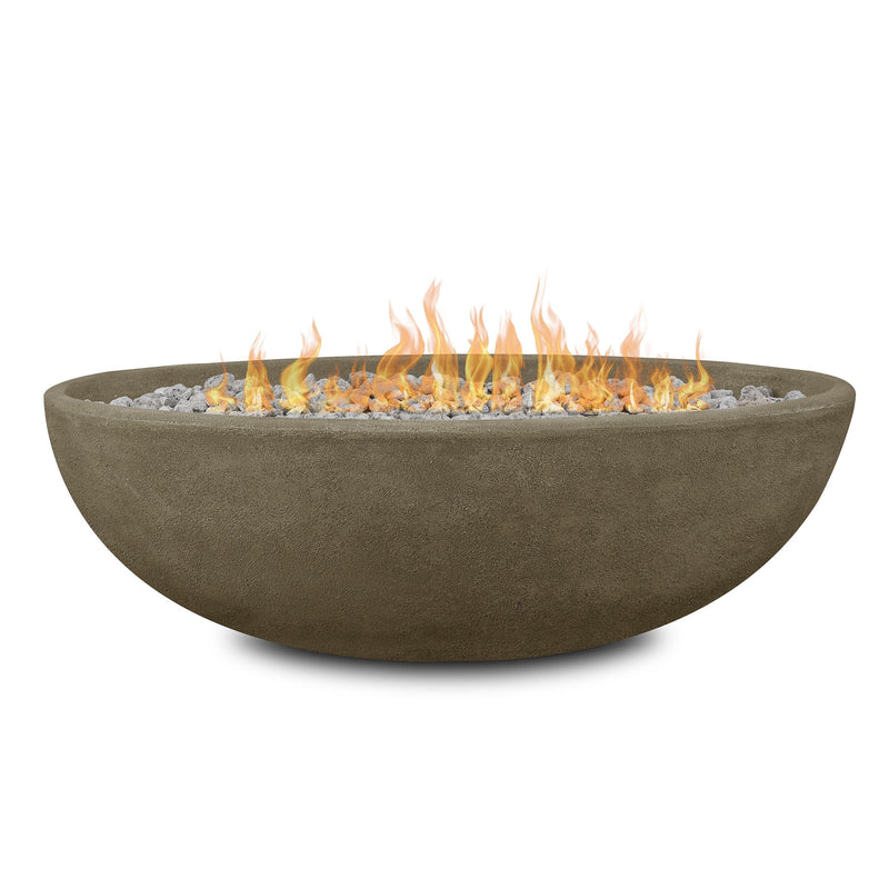 Riverside Oval Concrete Propane Fire Pit in Glacier Gray, 48-in V8900