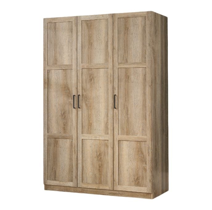 3 Door Wardrobe, Shaker Oak I6743