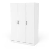 3 Drawer Wardrobe White