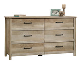 Cannery Bridge 6-Drawer Double Dresser/Chest Bedroom Storage, Lintel Oak Finish
