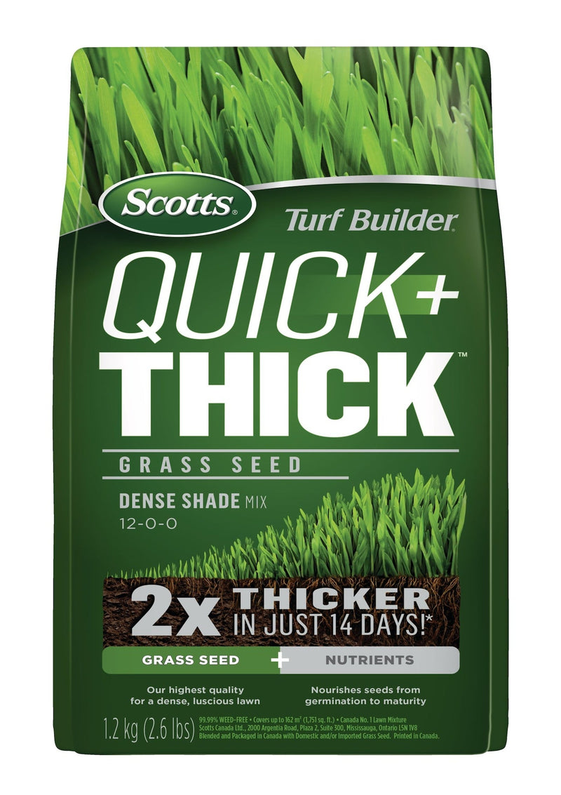 Turf Builder Quick + Thick Grass Seed Dense Shade Mix, 12-0-0, 1.2-kg T6893