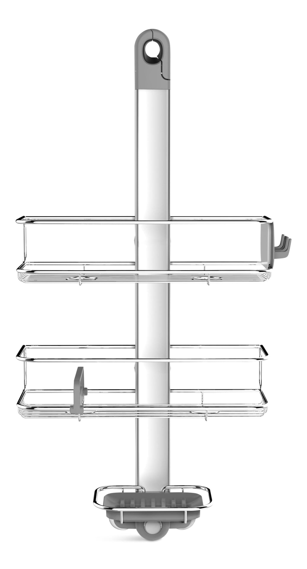Medium Adjustable Shower Caddy, Stainless Steel and Anodized Aluminum