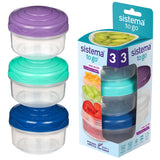 Mini Bites To Go Food Storage Container Set with Removable Dividers, 3-pk
