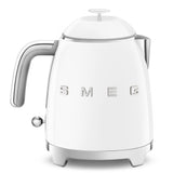 50's 1400W Retro Style Electric Mini Countertop Kettle with Cordless Base, White, 0.8-L