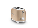 50's Retro Style Wide Slot Pop Up Electric Toaster with 6 Settings, 2-Slice, Champagne