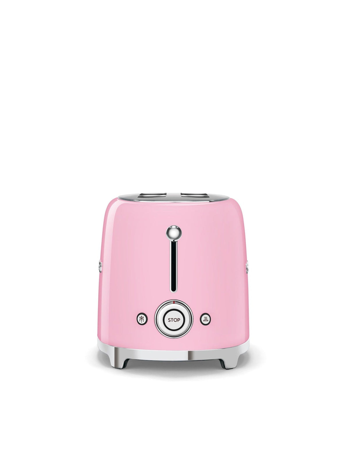 50's Retro Style Wide Slot Pop Up Electric Toaster with 6 Settings, 2-Slice, Pink