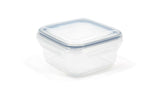 Clear Rectangular Clear Food Storage Container with Lid, Nestable, 1.1-L