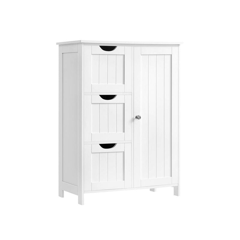 3-Drawer White Home Cabinet with Adjustable Dividers Q6573
