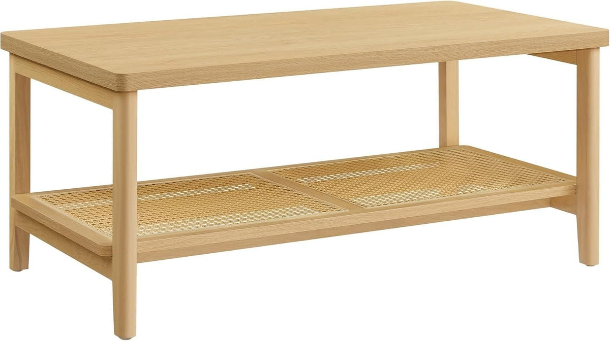 Home EKHO Collection Caramel Brown Synthetic Leather Bench