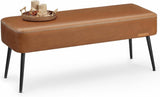 Home EKHO Collection Caramel Brown Synthetic Leather Bench