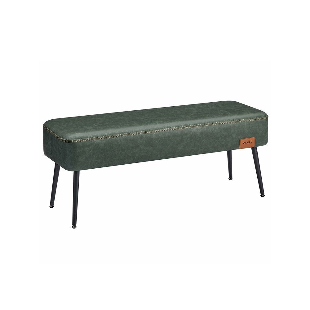 Home EKHO Collection Forest Green Synthetic Leather Bench