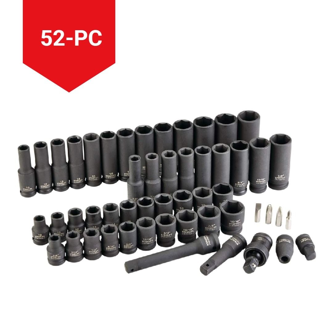 Pro 1/2-in Impact Socket Set, 52-pc