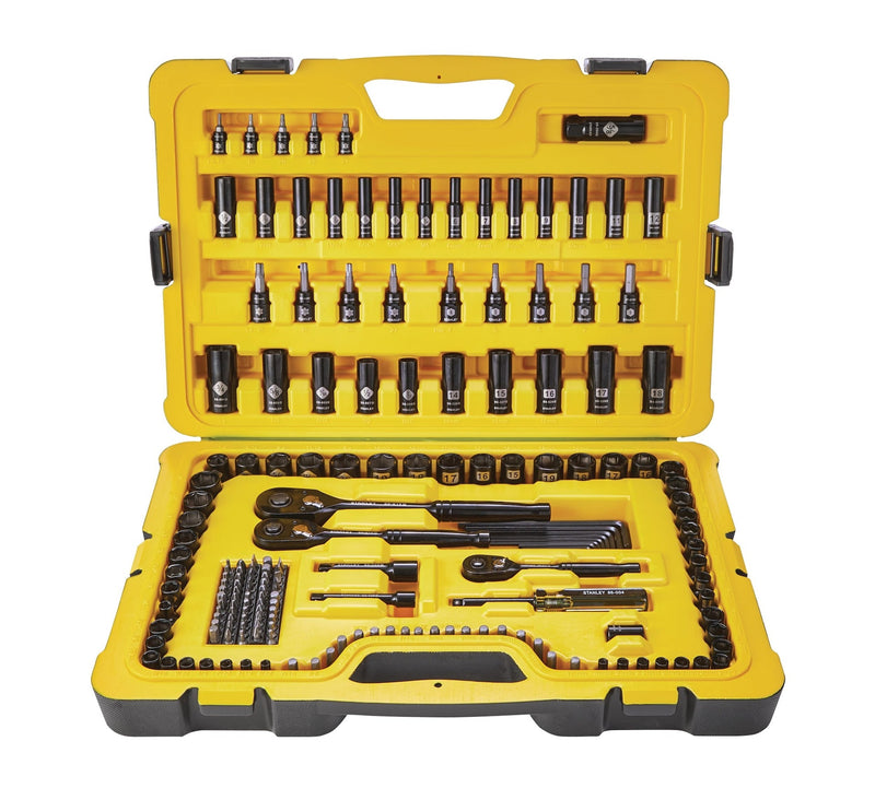 Professional Grade Black Chrome Socket Set, SAE/Metric, 197-pc O1311