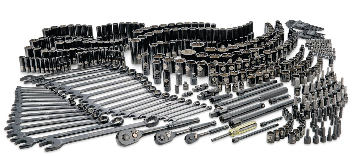 Professional Grade Black Chrome Socket Set, SAE/Metric, 427-pc