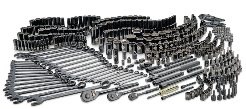 Professional Grade Black Chrome Socket Set, SAE/Metric, 427-pc R6670
