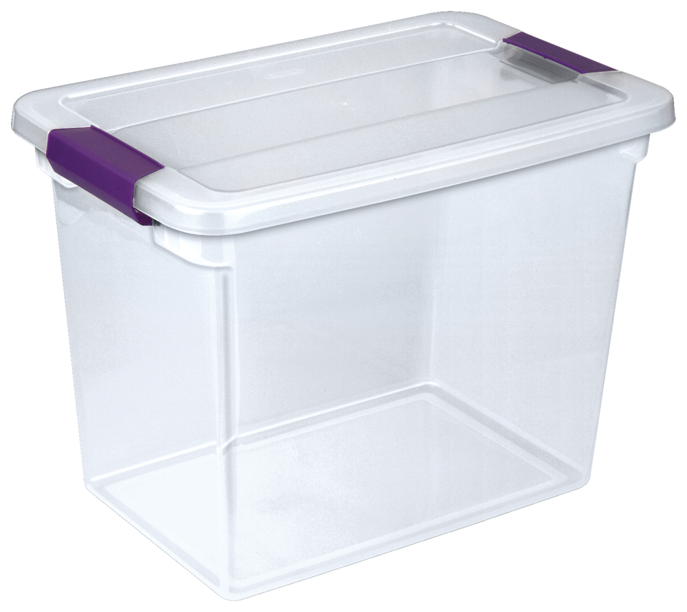 ClearView Storage Box with Latched Lid, 26-L