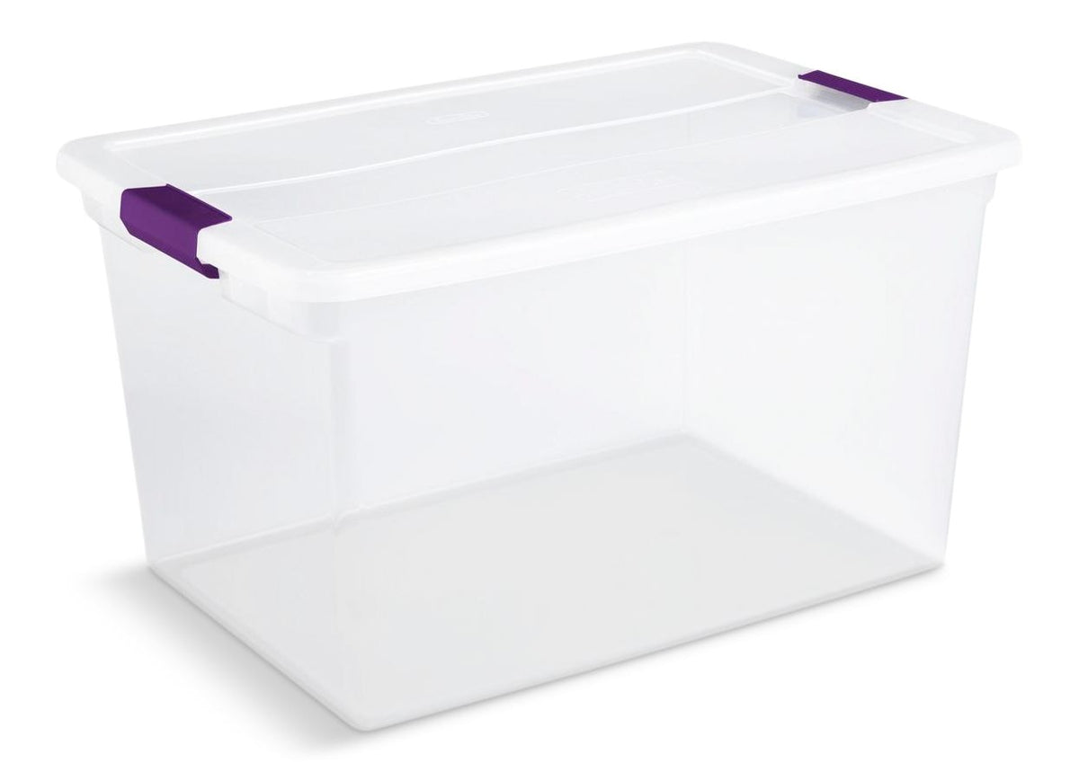 ClearView Storage Box with Latched Lid, 62-L
