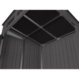 Modernist 6x5-ft Peppercorn/Black Storage Shed