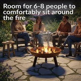 Decor Rustic Cast Iron Fire Bowl, 30-in