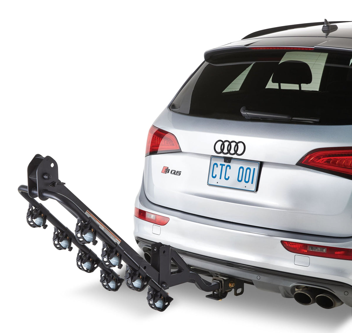 Dual Arm Hitch Mounted Hanging Bike Carrier, 4-Bikes