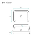 Concorde Rectangle Ceramic Vessel Sink