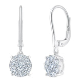 Teardrop Shaped Round Brilliant Diamond Earrings (0.32 ctw)