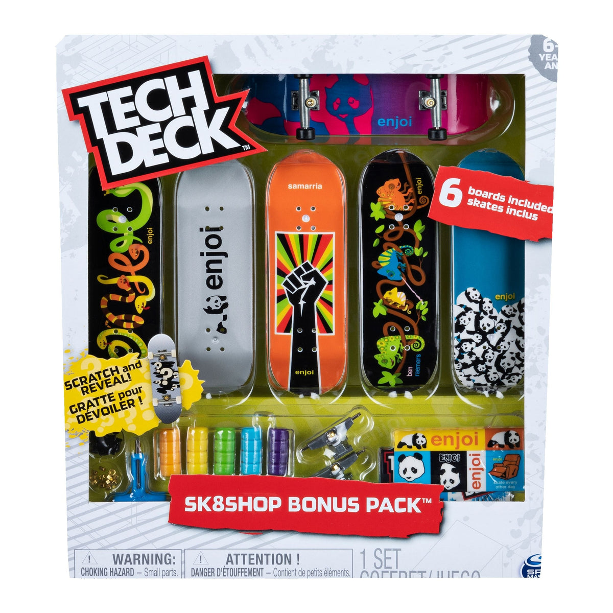 Sk8shop Finberboard Bonus Pack, Ages 6+, 6-pk