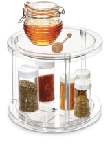 Clear 2-Tier Rotating Turntable Organizer