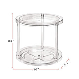Clear 2-Tier Rotating Turntable Organizer