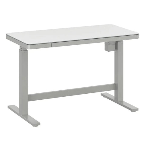 Tresanti Tessa 119.4 cm (47 in.) Adjustable Height Desk with LED Lighting, White