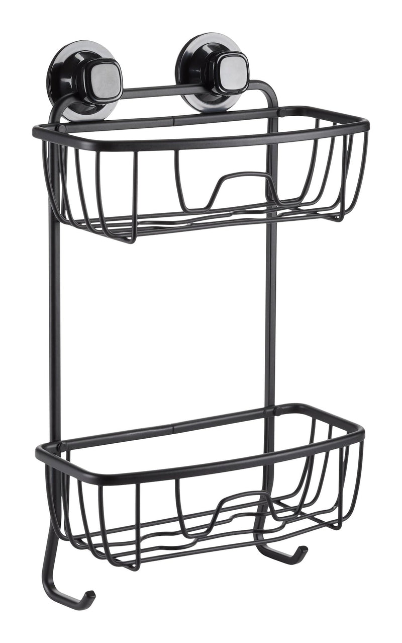 2-Tier Rustproof Aluminum Suction Basket, Assorted Mounting B8707