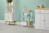 Type A 3-Tier Storage Rack, No Tool Assembly, Chrome