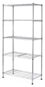 type A 5-Tier Wire Shelving Storage Unit, Chrome