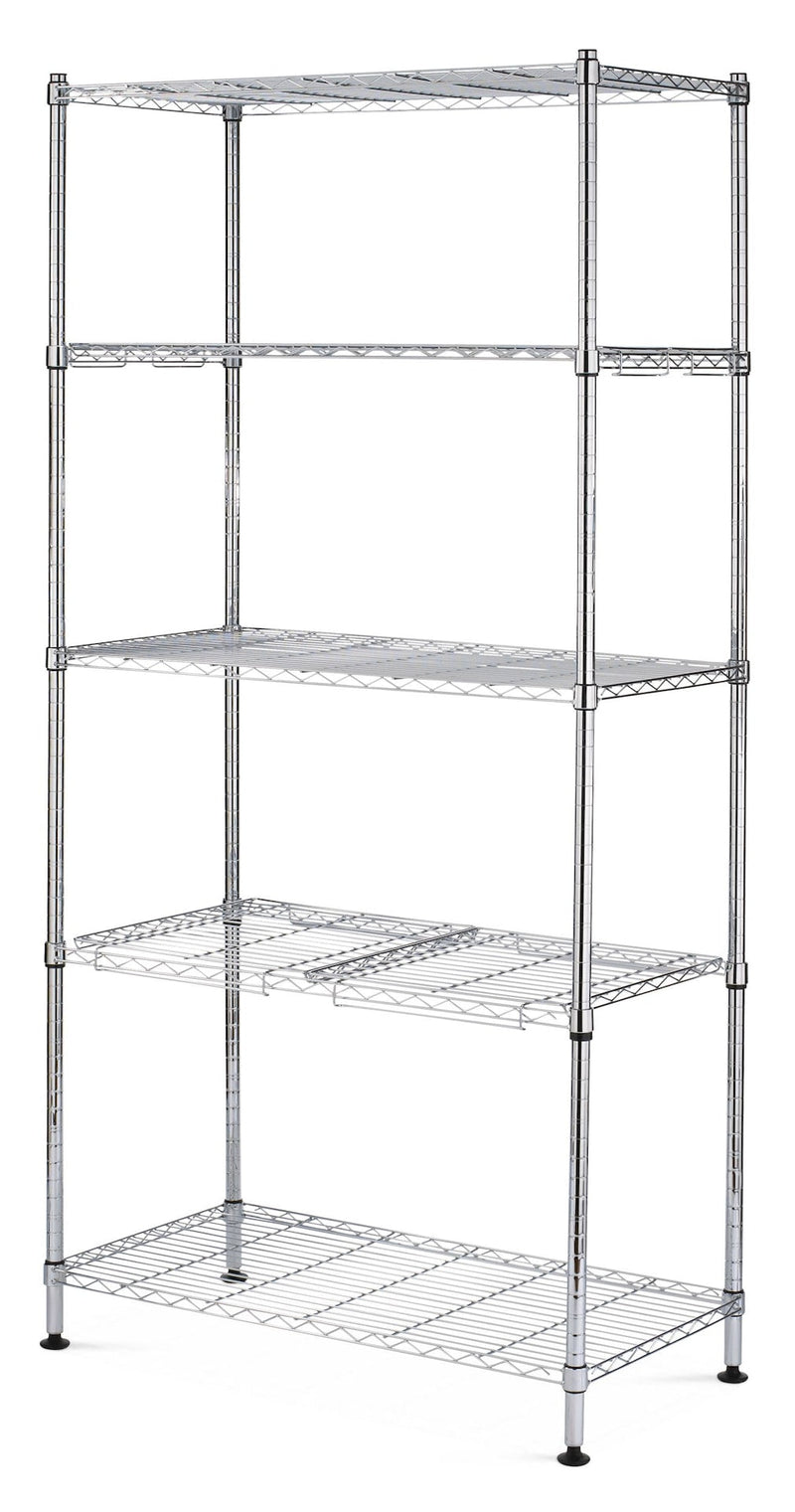 5-Tier Wire Shelving Storage Unit, Chrome J6148