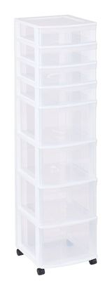 type A Clear 8-Drawer Storage Tower
