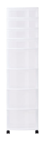 type A Clear 8-Drawer Storage Tower