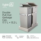 type A Double Pull-Out Storage Bin