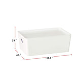type A Flexible Storage Bin with Lid, White, 3.8-L