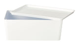 type A Flexible Storage Bin with Lid, White, 3.8-L