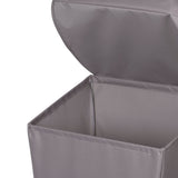 type A Laundry Hamper with Lid, 19.3 W x 12 D x 24-in H, Grey