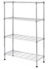 type A Metal 4-Tier Adjustable Wire Shelving Storage Unit, Chrome