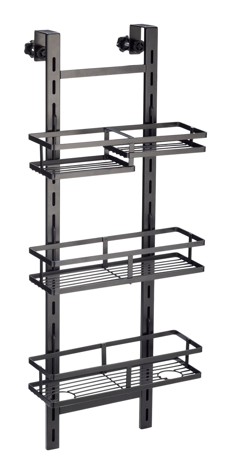 Over-The-Door Adjustable Shower Caddy, Black L7141