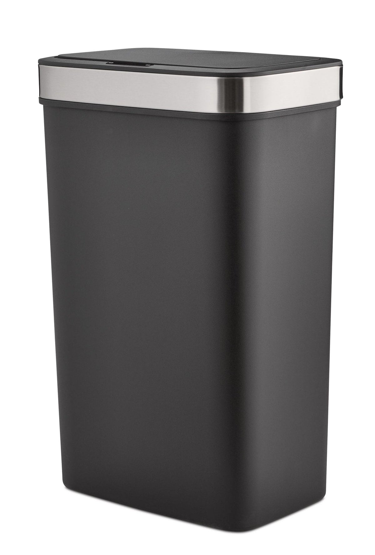Type A Resin Rectangular Auto Indoor Refuse Bin, Motion Sensor Lid, Black, 50-L