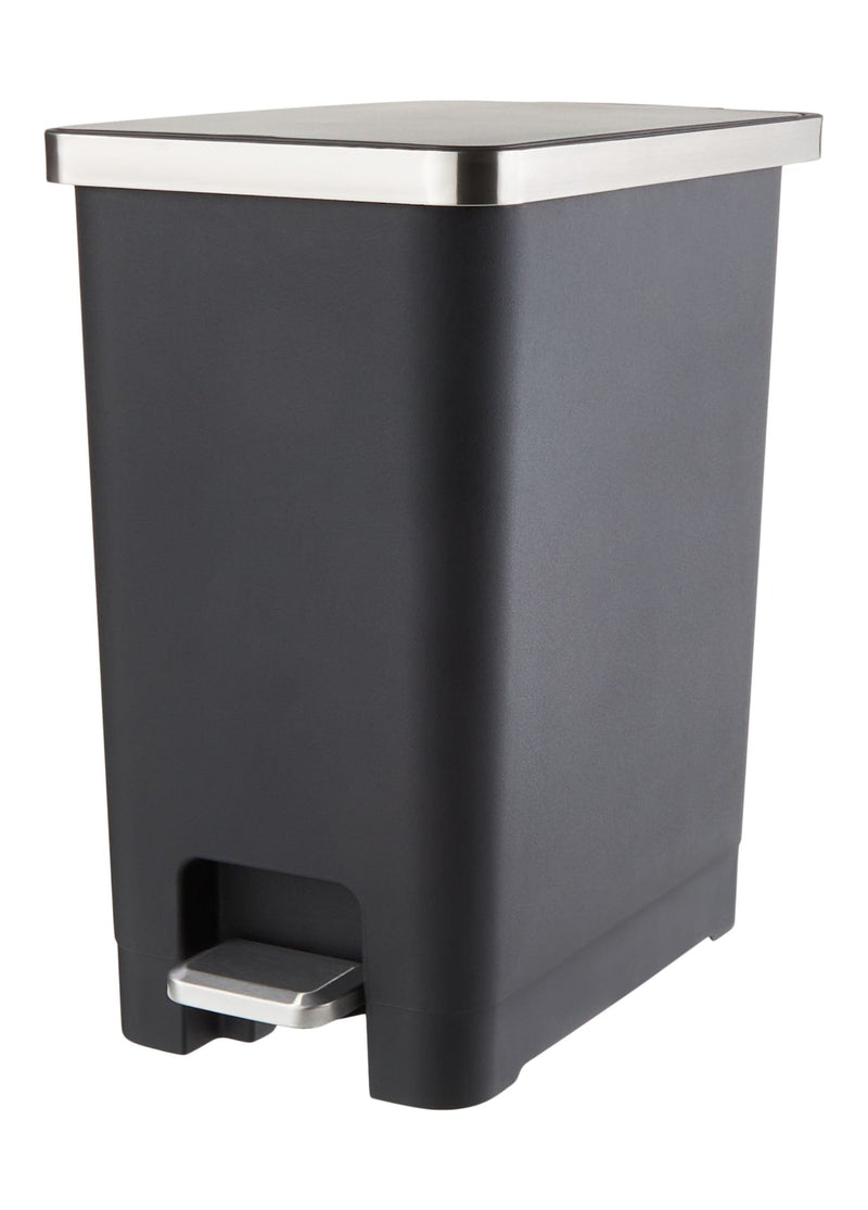 Slim Black Resin Garbage Can, 15-L J2306
