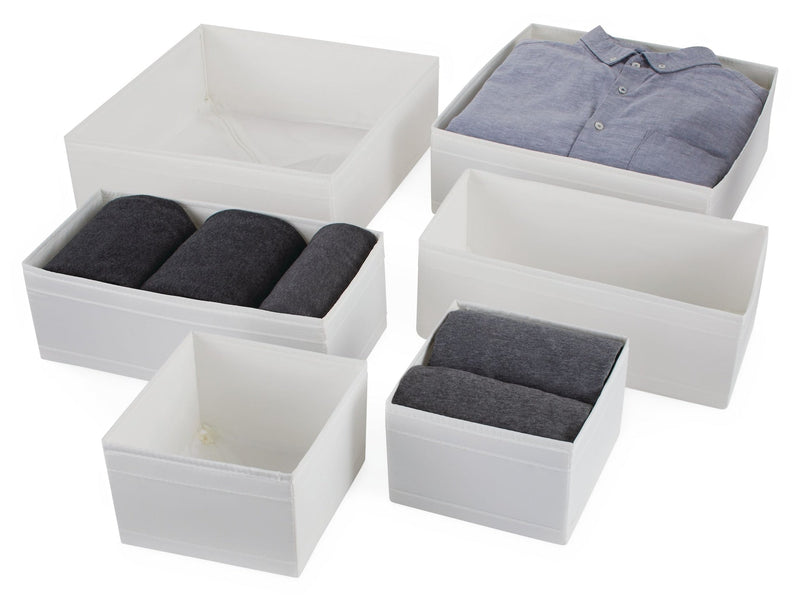Soft Fabric All-Purpose Storage Box Set, 6-pk Y2239